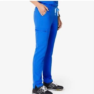 Figs royal blue yola skinny scrub pants